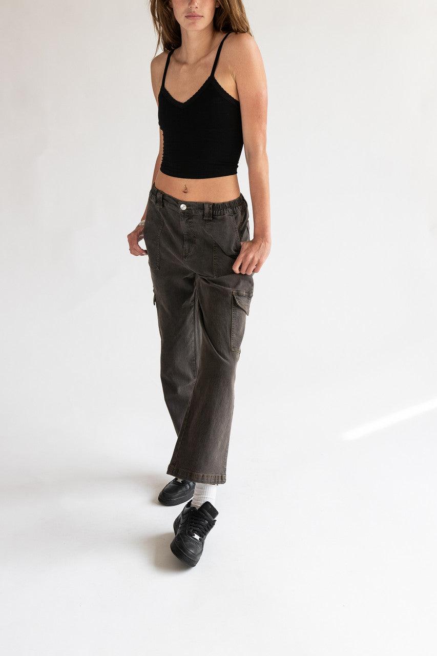 Grunge Wash Cargo Skater Jeans Product Image