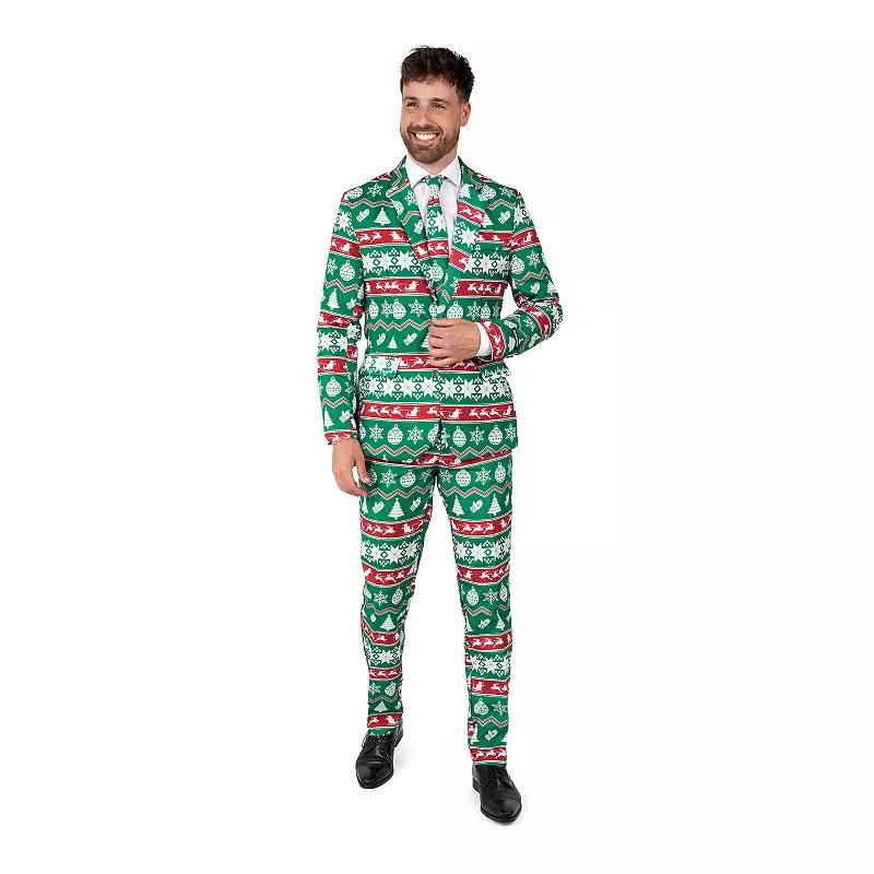 Men's Suitmeister Christmas Green Nordic Suit,  Product Image
