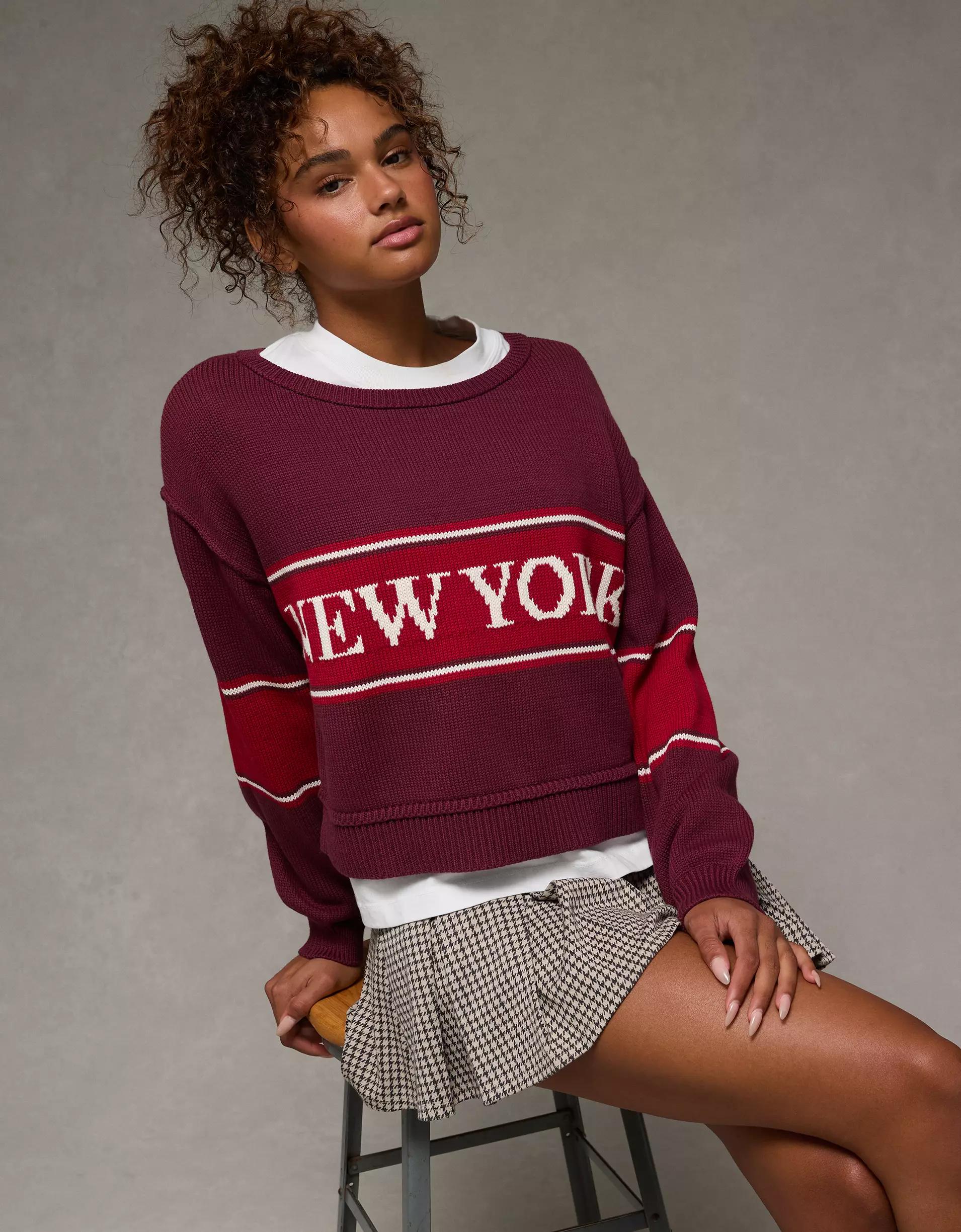 AE Boatneck Graphic Sweater Product Image