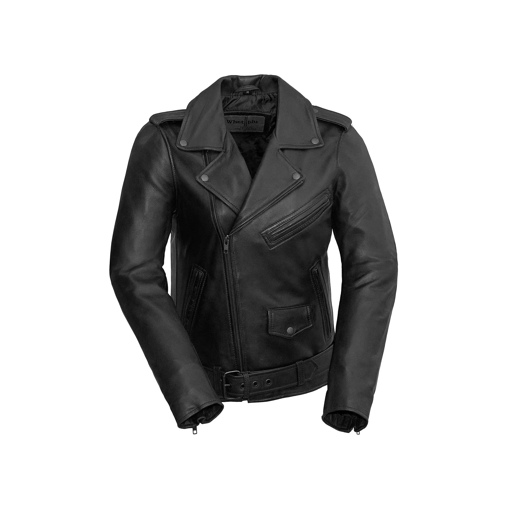 Women's Whet Blu Rebel Leather Motorcyle Jacket,  Product Image