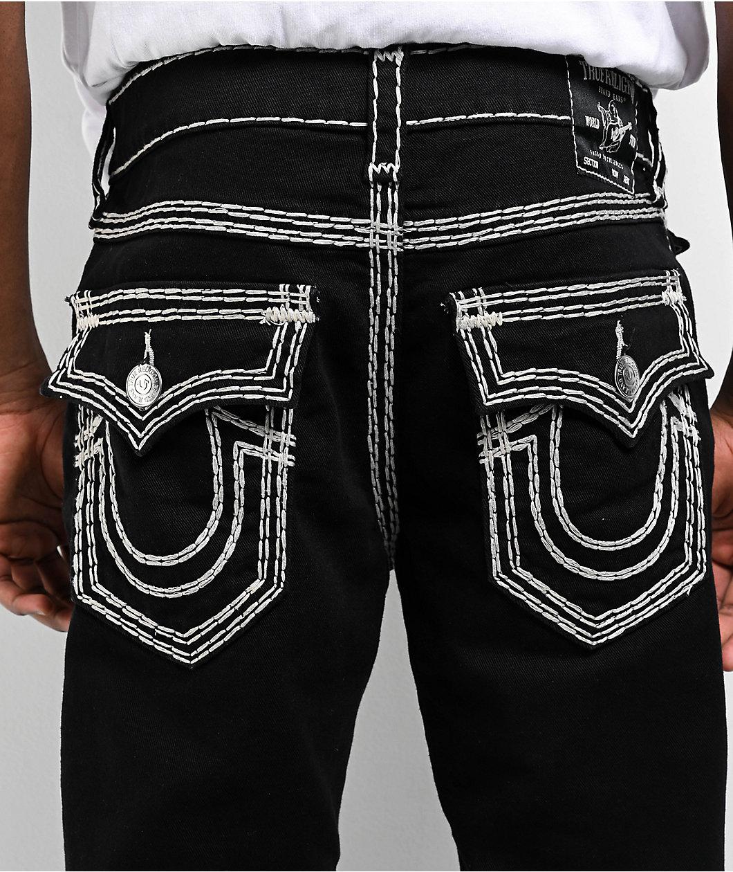 True Religion Ricky Super QT Body Rinse Black Straight Leg Jeans Product Image