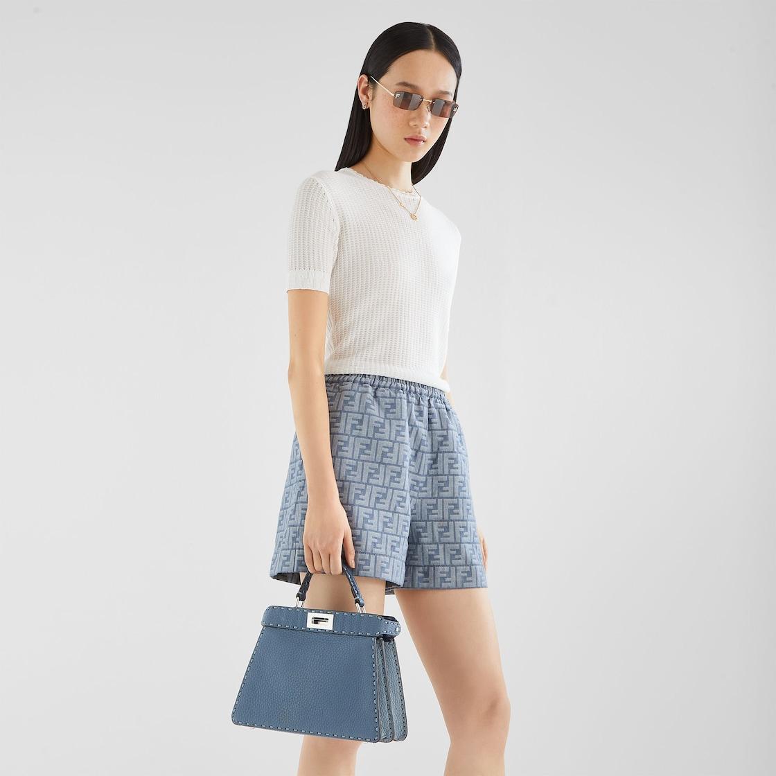 Peekaboo ISeeU SmallMulticolor Selleria bag with 556 hand-sewn topstitches Product Image