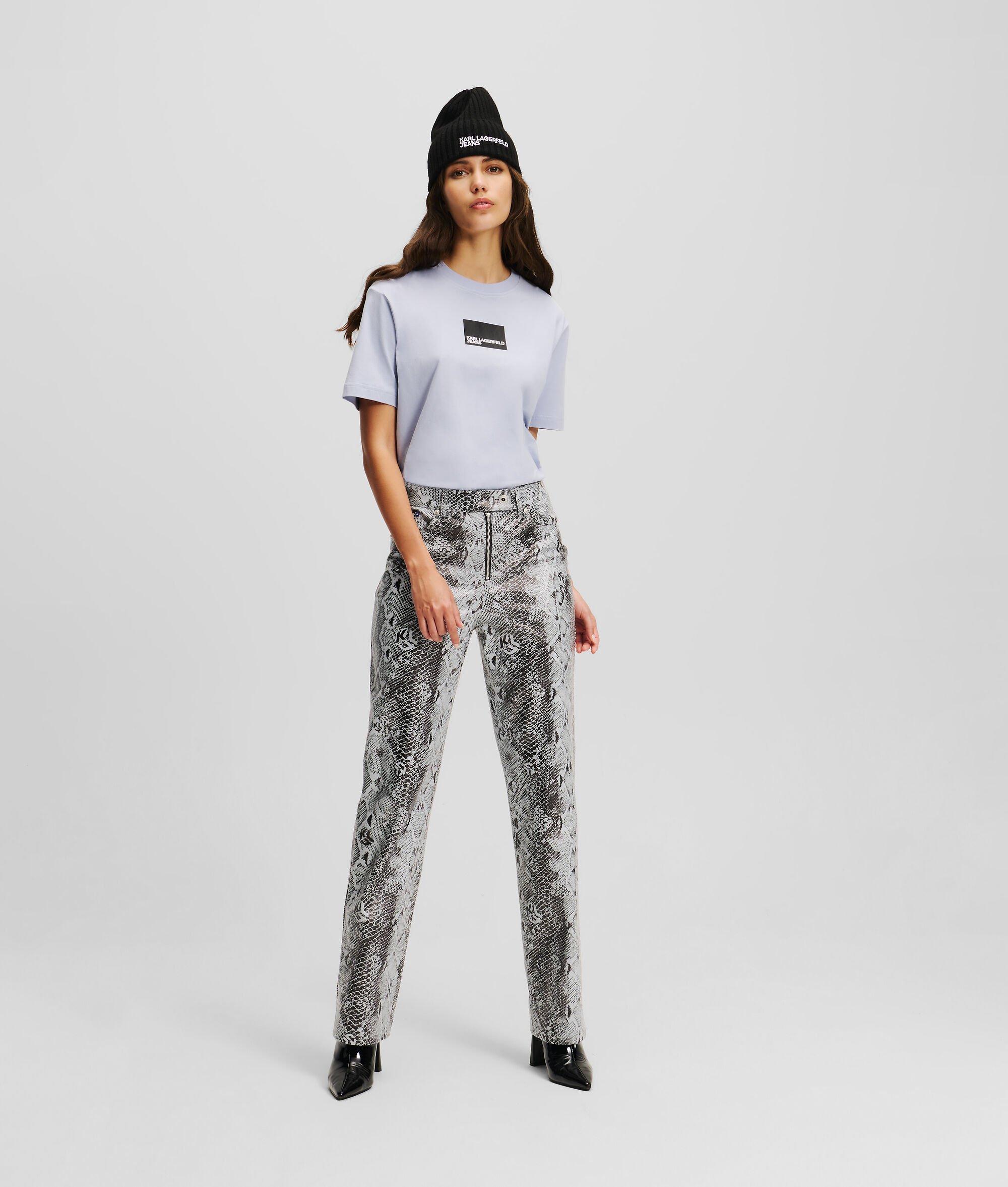 FAUX-LEATHER SNAKE-PRINT PANTS Product Image