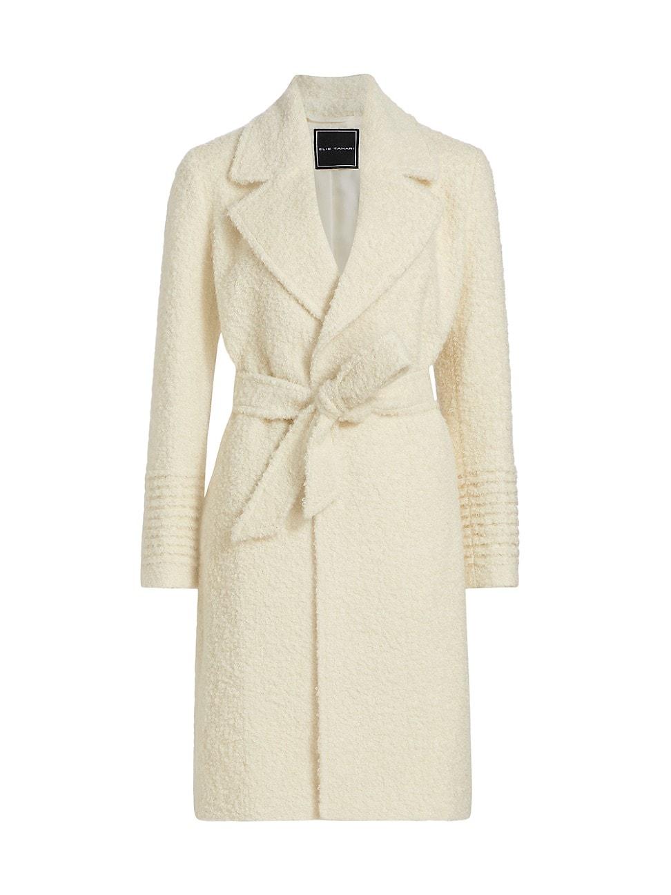Womens Belted Boucl-Knit Coat Product Image