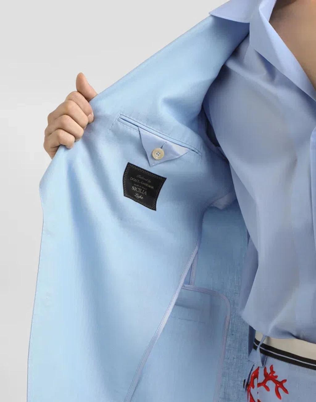 DOLCE & GABBANA Single-breasted Blazer In Blue Product Image