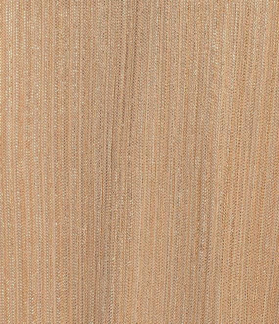 Le Bos Surplice Neck Short Sleeve Tiered Metallic Dress Product Image