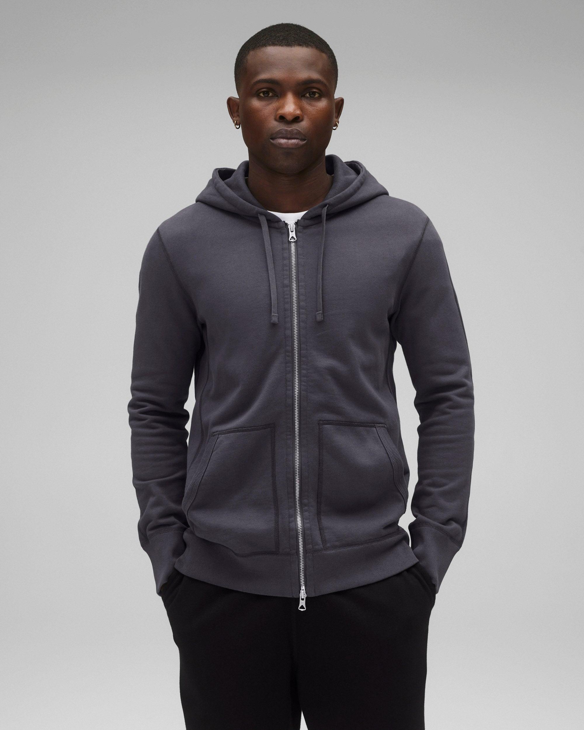 Midweight Terry Slim Zip Hoodie Male Product Image
