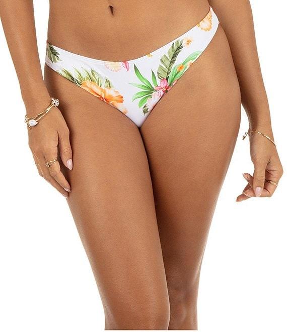 Hurley Malia Rib Floral Low Waist Moderate Swim Bottom Product Image
