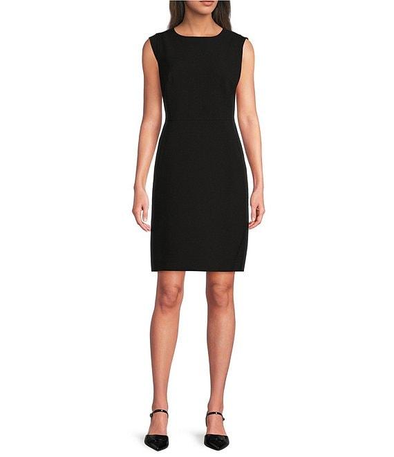 Anne Klein Stretch Crepe Sleeveless Sheath Dress Product Image