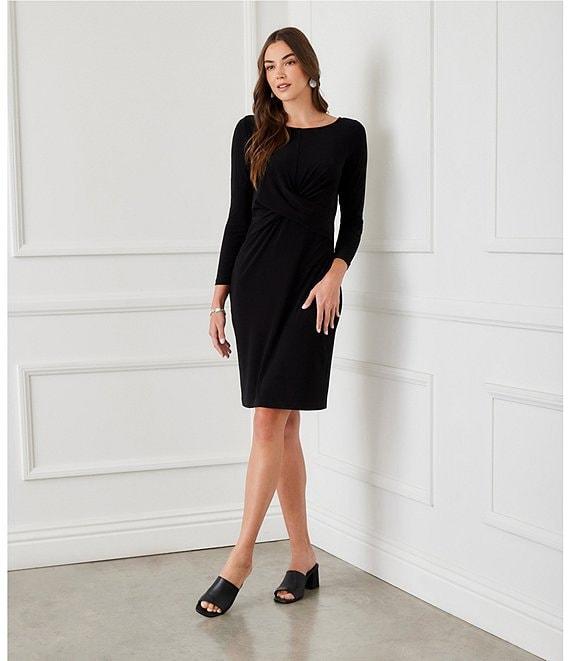 Karen Kane Amy Boat Neck 3/4 Sleeve Wrinkle-Resistant Sheath Dress Product Image