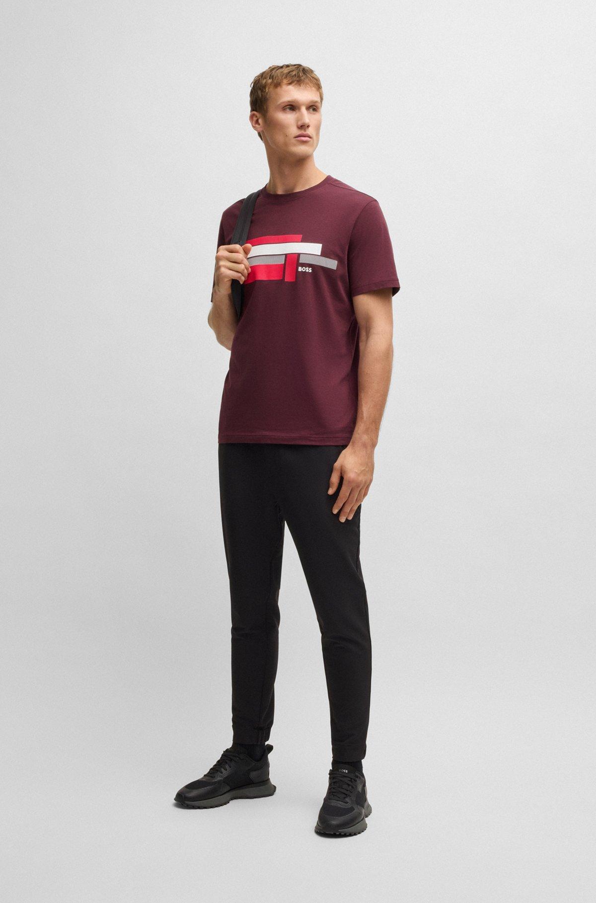 Relaxed-fit T-shirt in stretch fabric with logo artwork Product Image