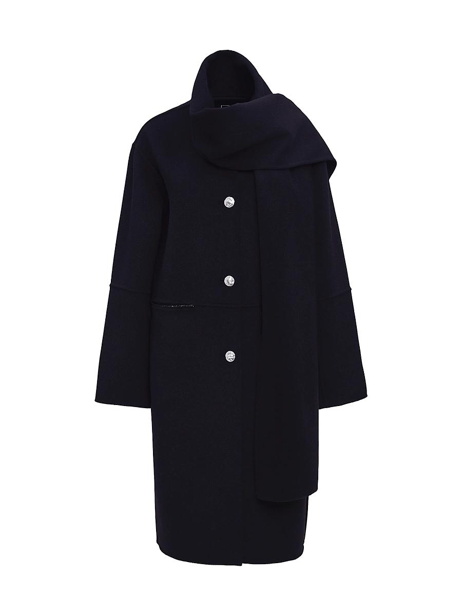 Womens Claude Wool-Blend Scarf Coat Product Image