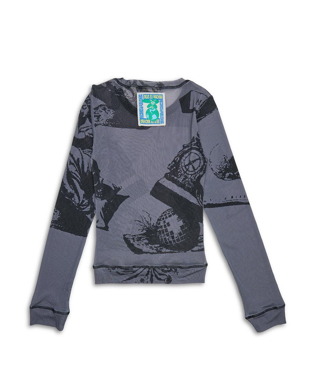 5-7-5 Mesh Long Sleeve Top - Boulevard Product Image