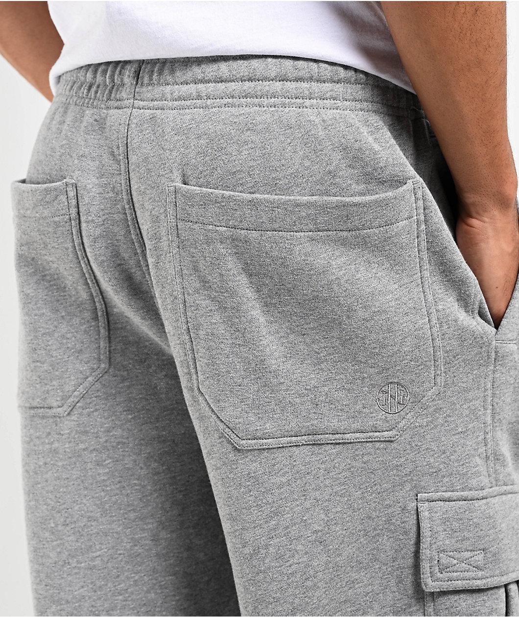 Ninth Hall Fundamentals Stash Grey Baggy Cargo Sweatpants Product Image