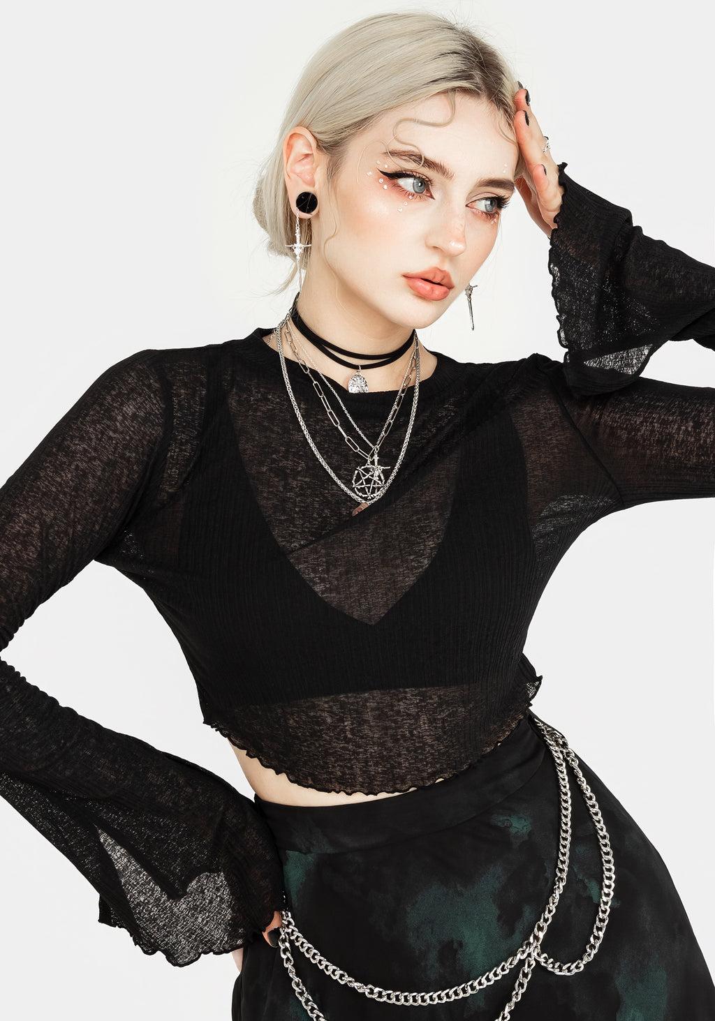 Cassia Jersey Mesh Crop Top Product Image