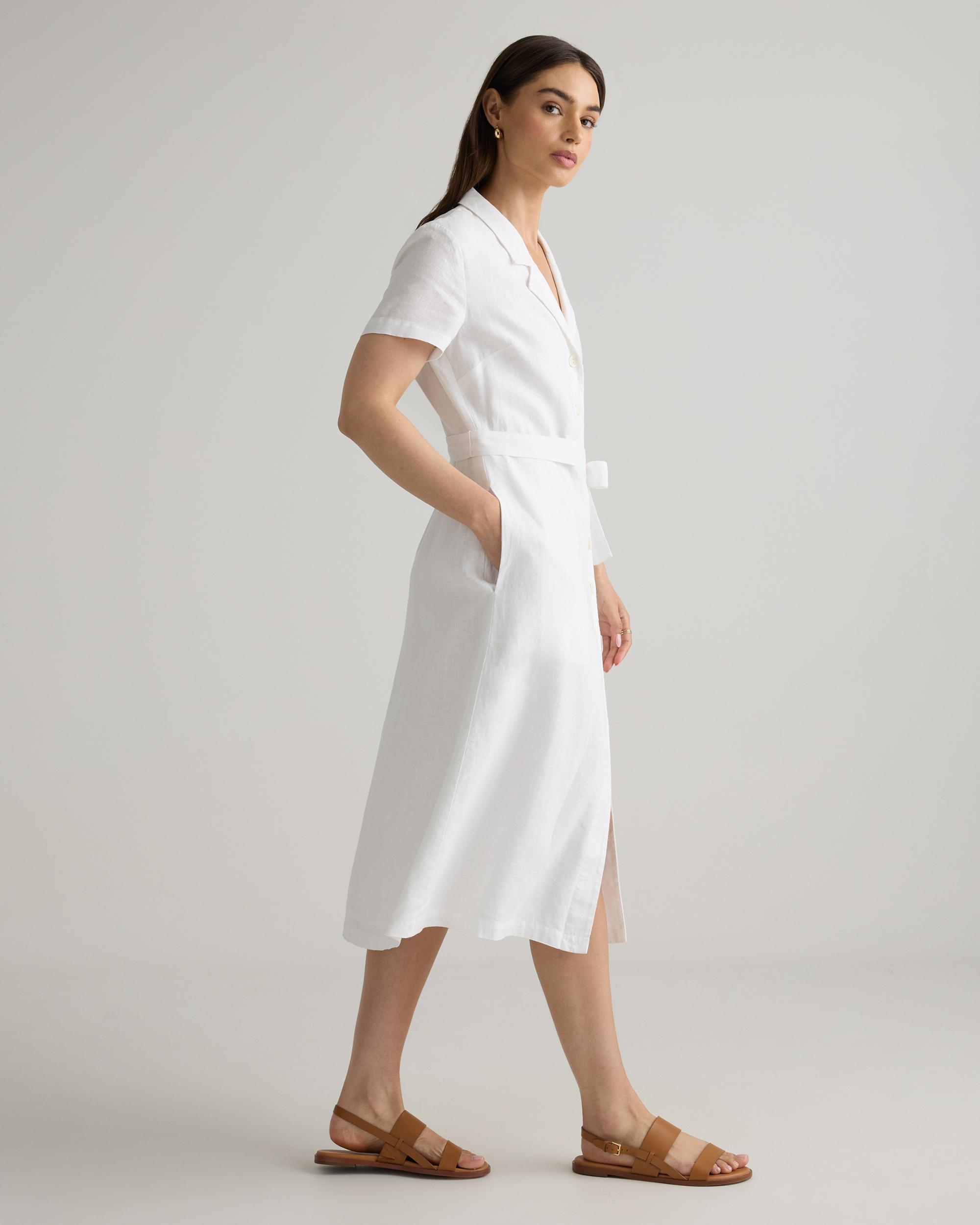 Quince | Women's Short Sleeve Dress Linen Product Image