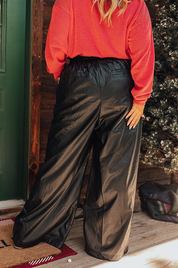 The Sawyer High Waist Faux Leather Pants Curves Product Image
