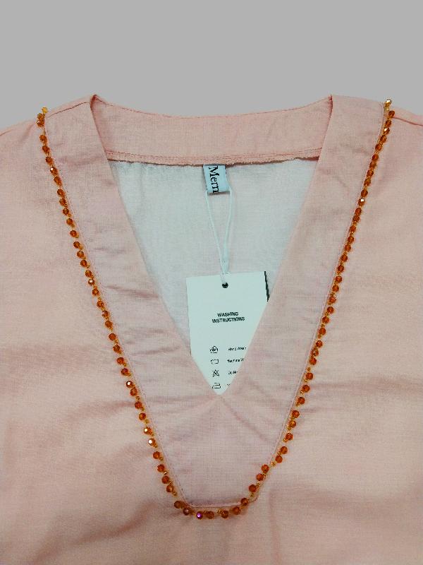 Flared Sleeves Loose Leaves Print V-Neck Maxi Dresses Product Image