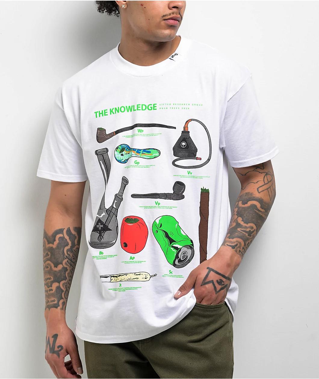 LRG x Push Trees The Knowledge White T-Shirt Product Image