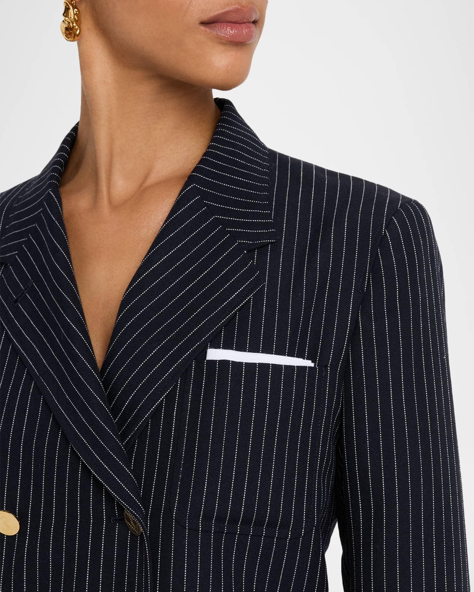 Pinstripe Double-Breasted Sack Sport Coat Product Image