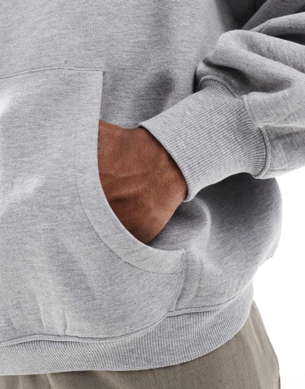 ASOS DESIGN extreme oversized hoodie in gray heather Product Image