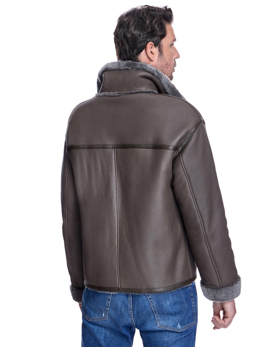 Men's Shearling Lamb Jacket Product Image