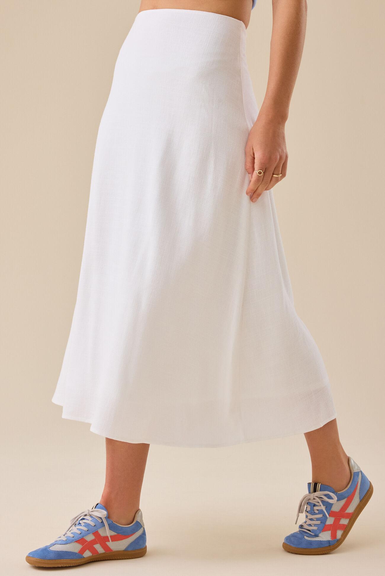 Lorrie Linen Midi Skirt Product Image