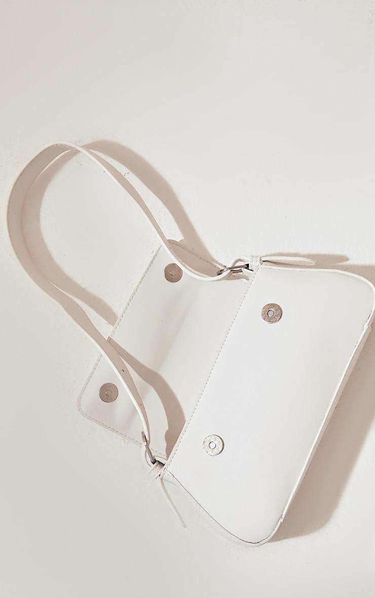 White Trapeze Simple Shoulder Bag Product Image