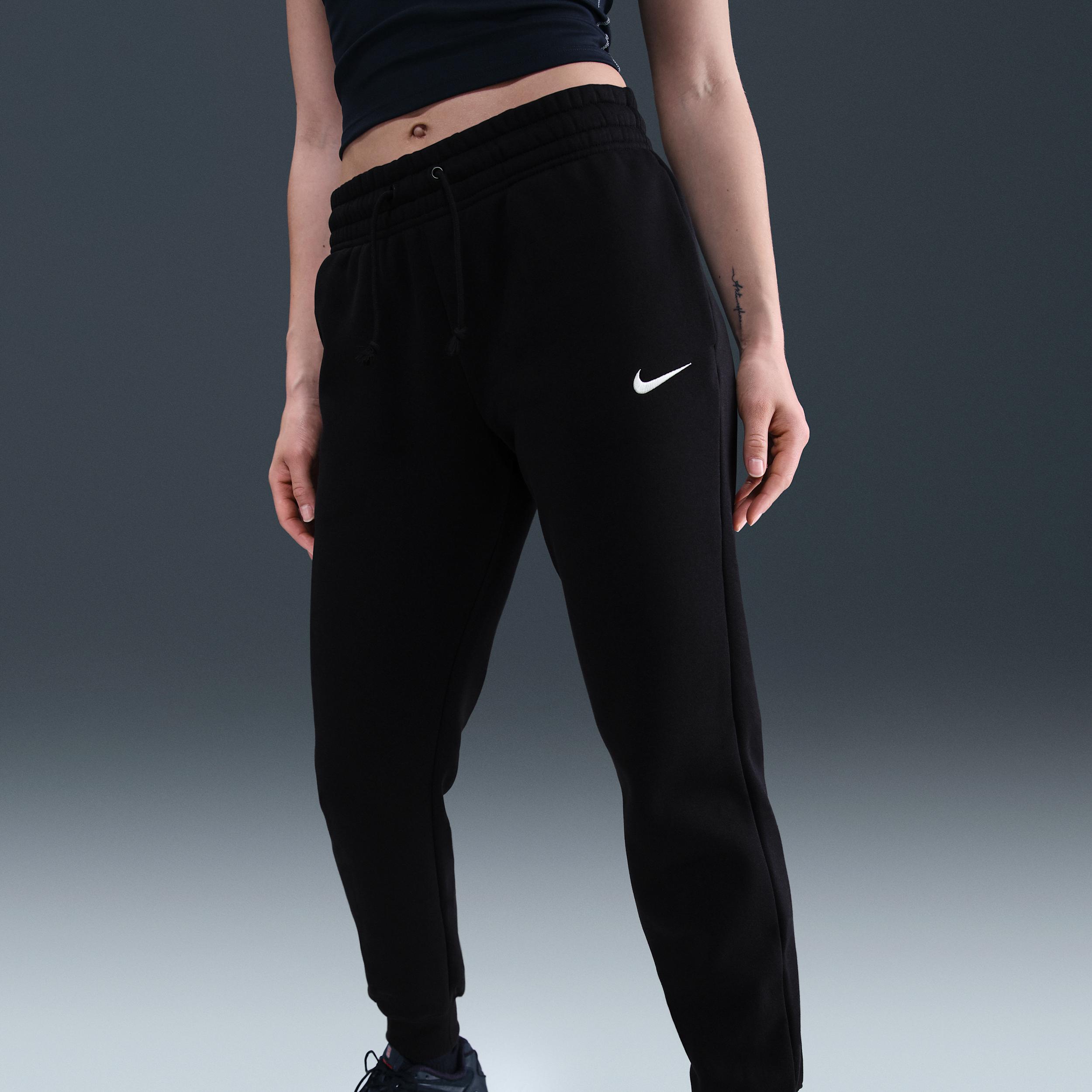 Womens Nike Sportswear Phoenix Fleece Mid-Rise Sweatpants | FZ7626-010 Product Image