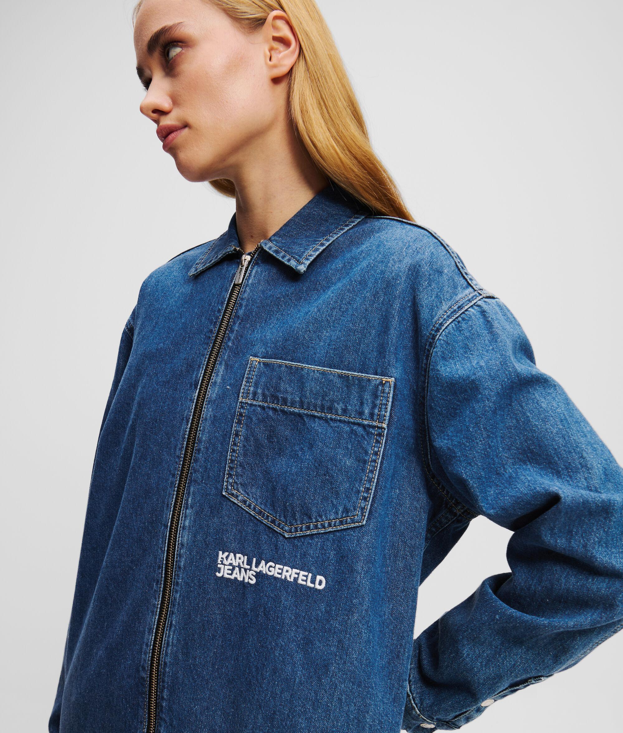 ZIP-FRONT DENIM SHIRT Product Image