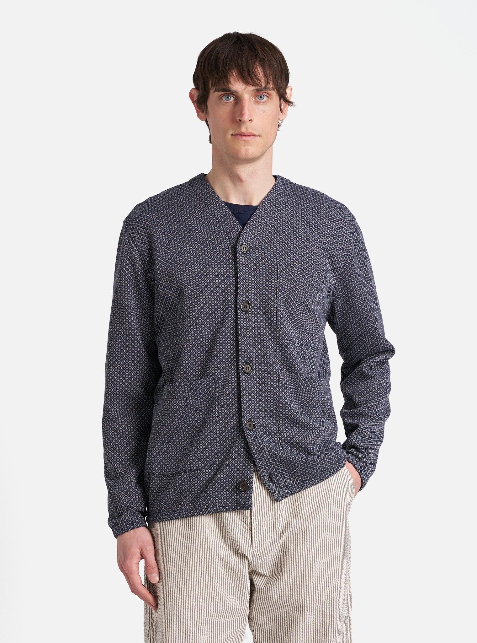 Navy Argyll Jersey Cardigan Product Image
