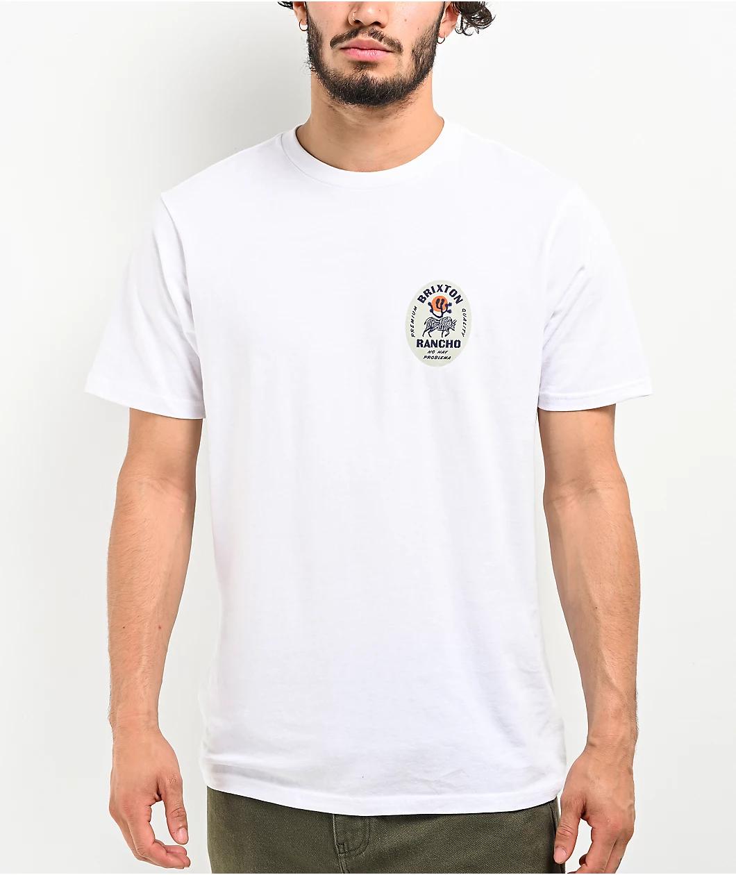 Brixton Rancho White T-Shirt Product Image