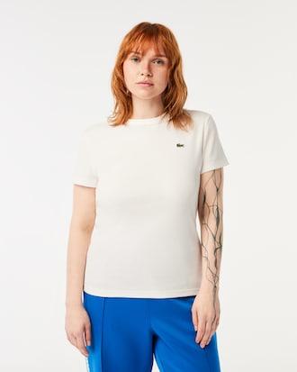 Slim Fit Ribbed Cotton T-shirt Product Image