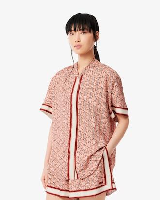 Oversized Monogram Print Shirt Product Image