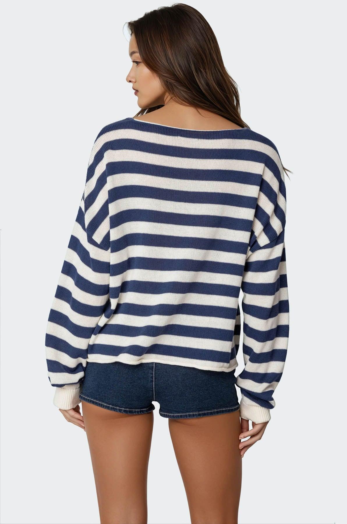 Anney Oversized Striped Sweater Product Image