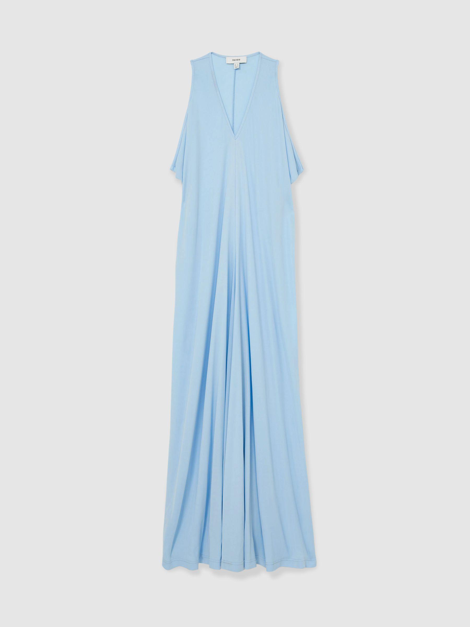 Jersey Maxi Dress in Blue Product Image