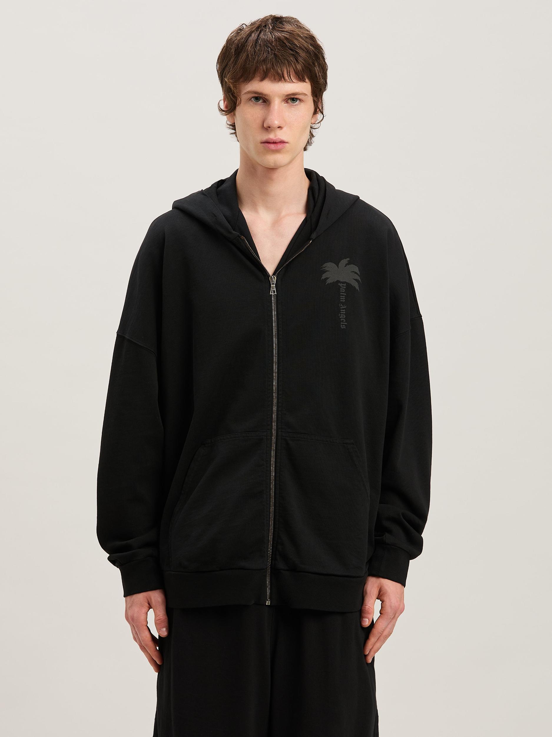 PALMS ZIPPED HOODY VINTAGE BLACK - VINTA Product Image