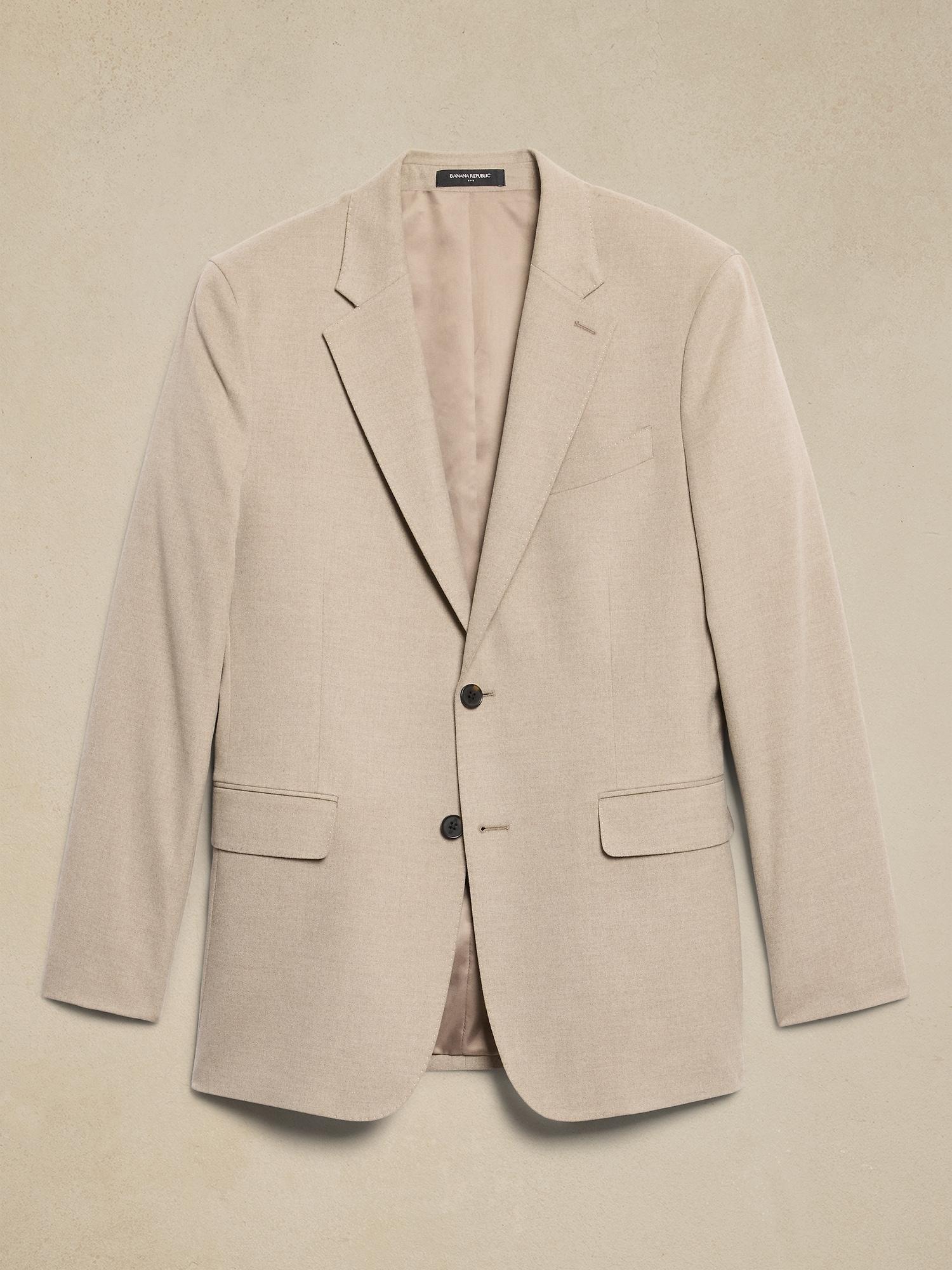 Tailored-Fit Flannel Suit Jacket Product Image