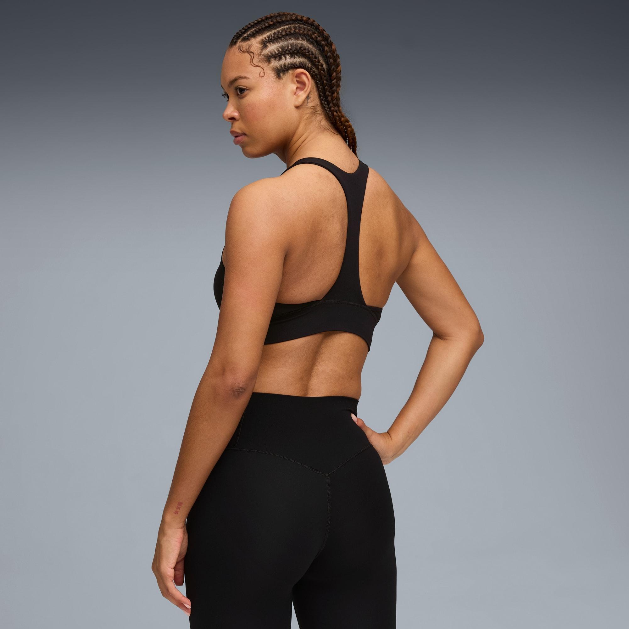 PUMA Shapeluxe High Neck Women's Moisture Wicking, Mid Impact Sports Bra Product Image