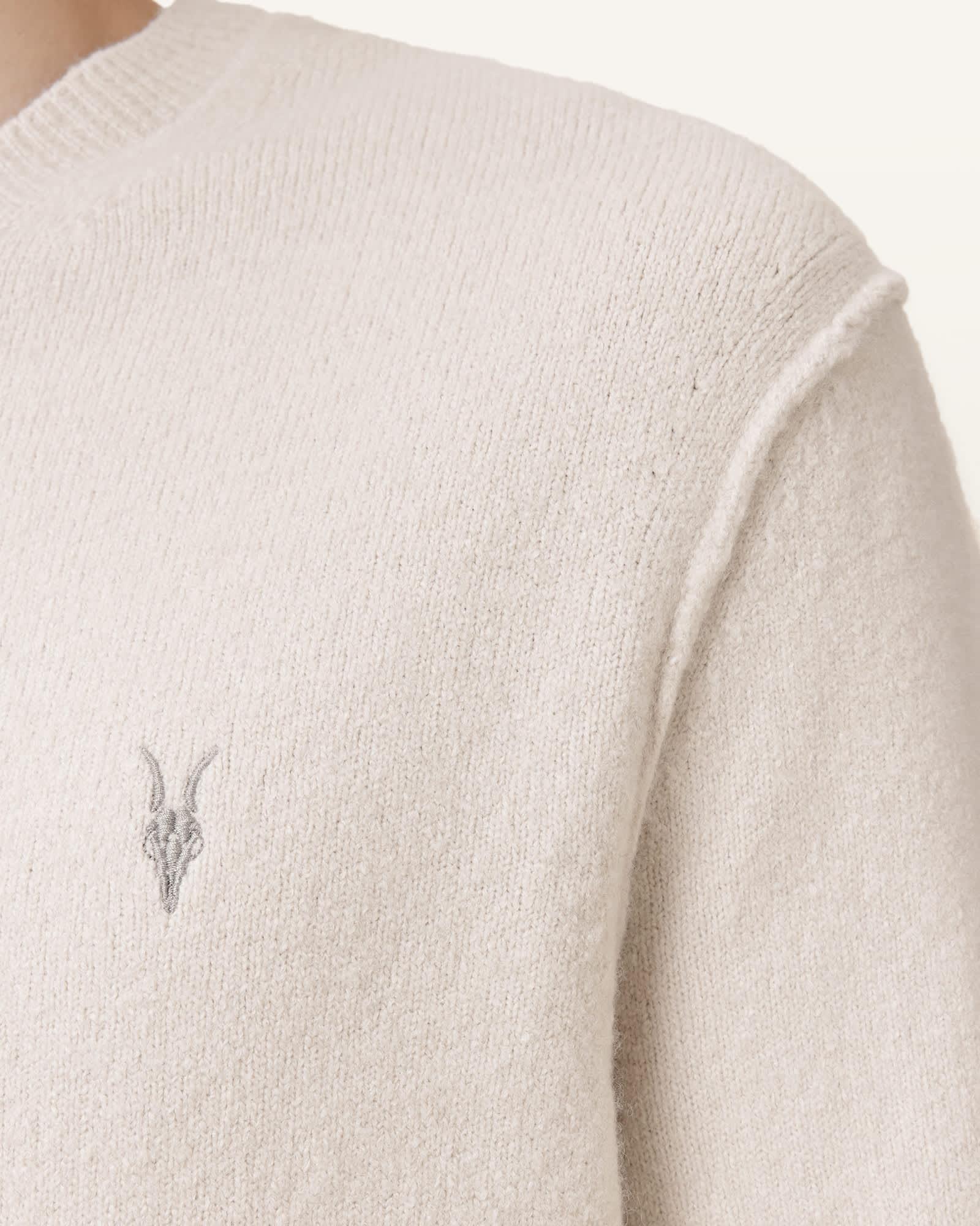 Statten Ramskull Crew Neck Sweater CLOUDY WHITE | ALLSAINTS US Product Image
