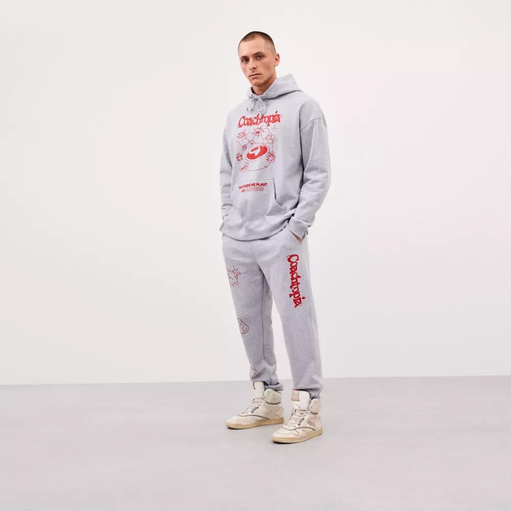 Hoodie With Flower Pot Print Product Image