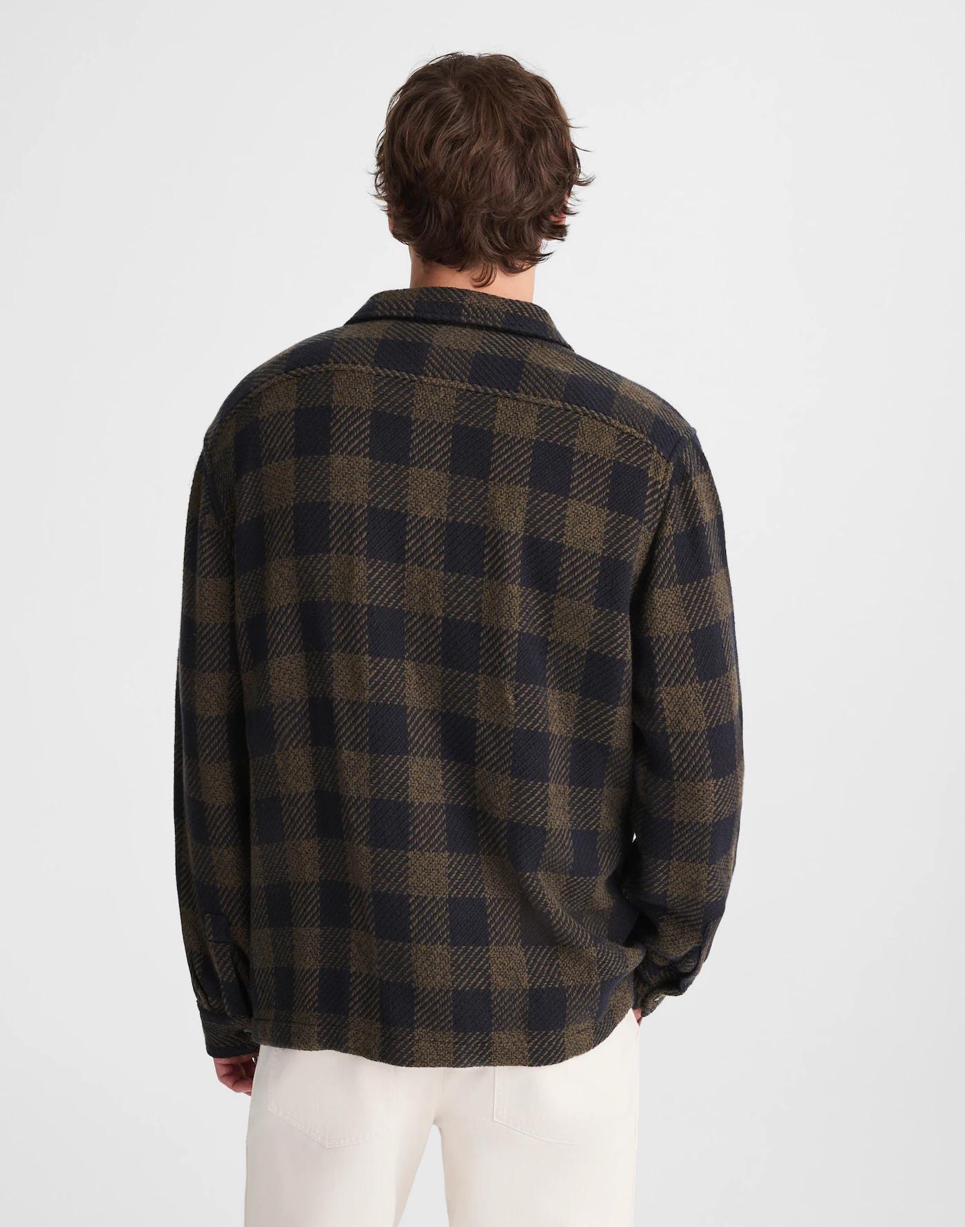 Twill Shirt-Jacket in Broken Plaid Product Image