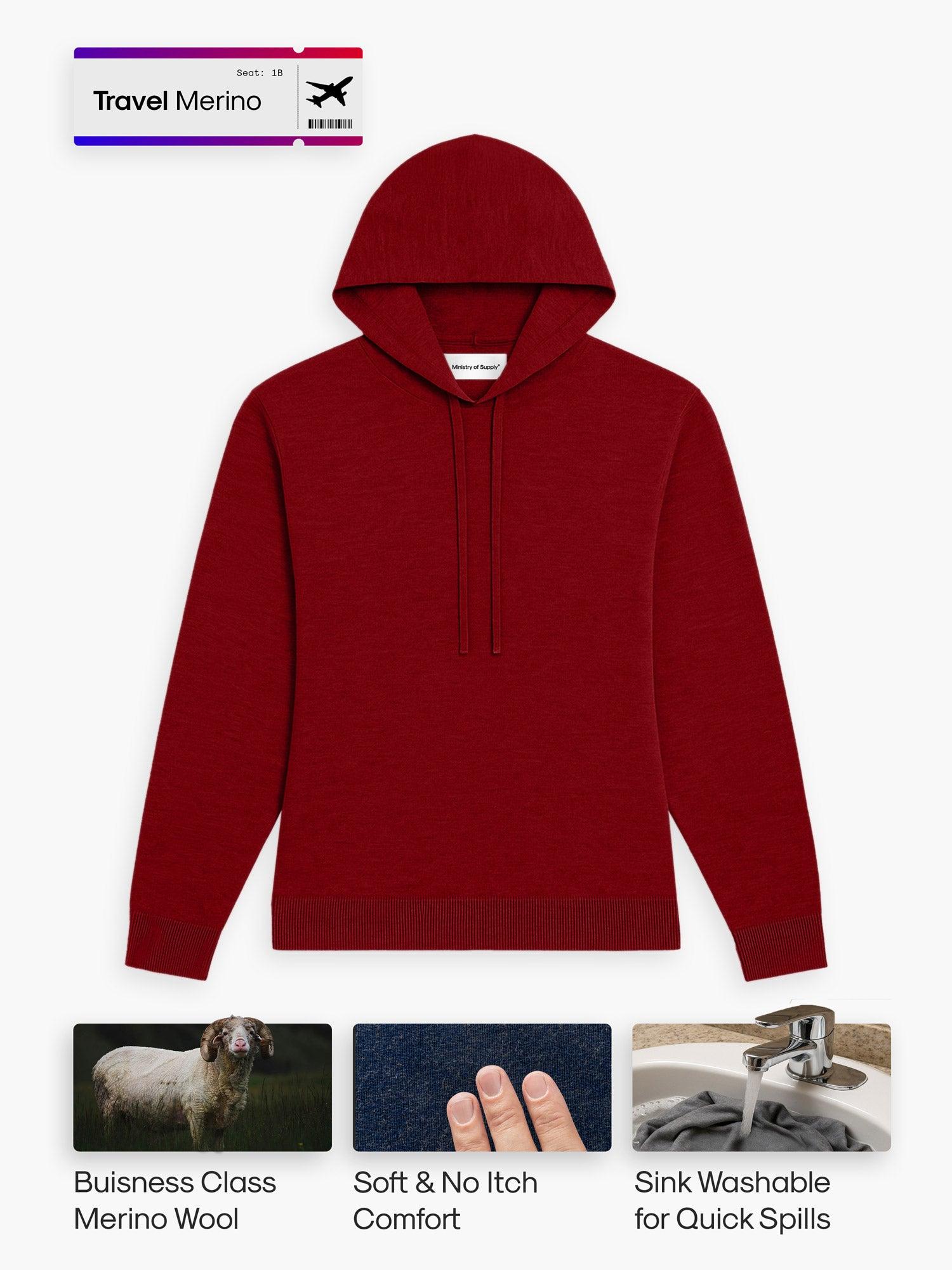 Women's Travel Merino Hoodie - Deep Petrol Product Image