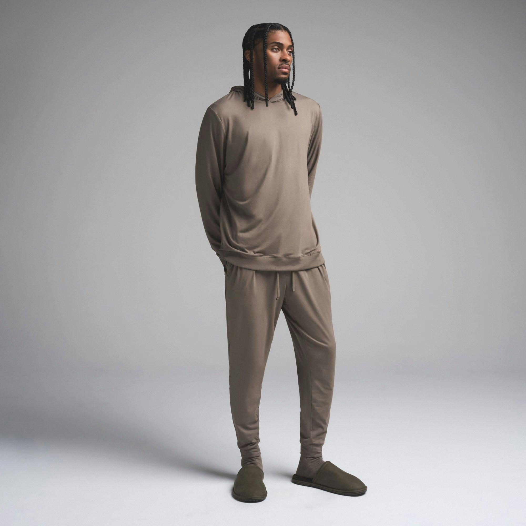 OUTDOOR JERSEY MENS CLASSIC HOODIE | TRUFFLE Product Image