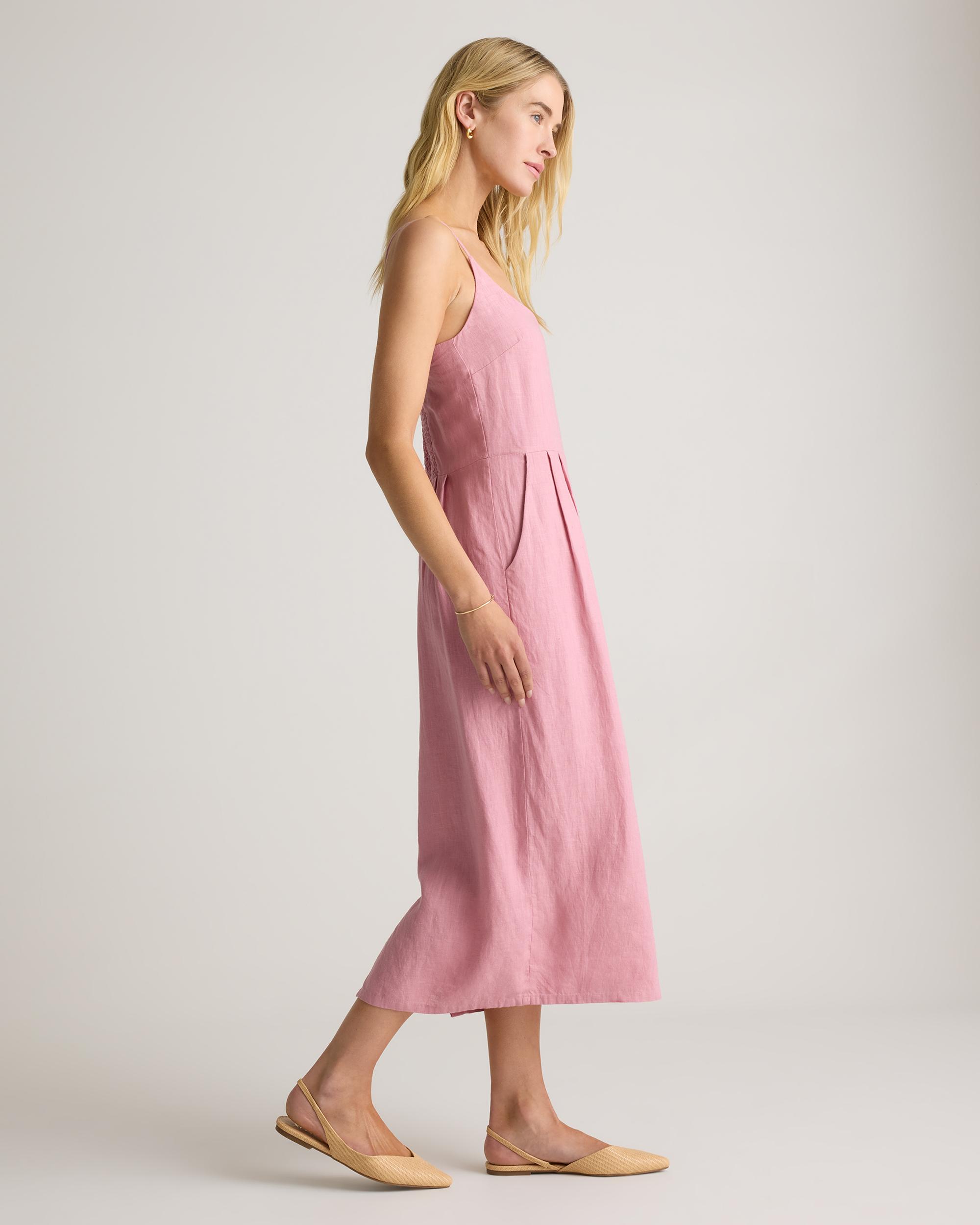 Quince | Women's 100% European Linen Scoop Neck Midi Dress Size XS Product Image