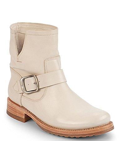 Frye Veronica Leather Buckle Moto Booties Product Image