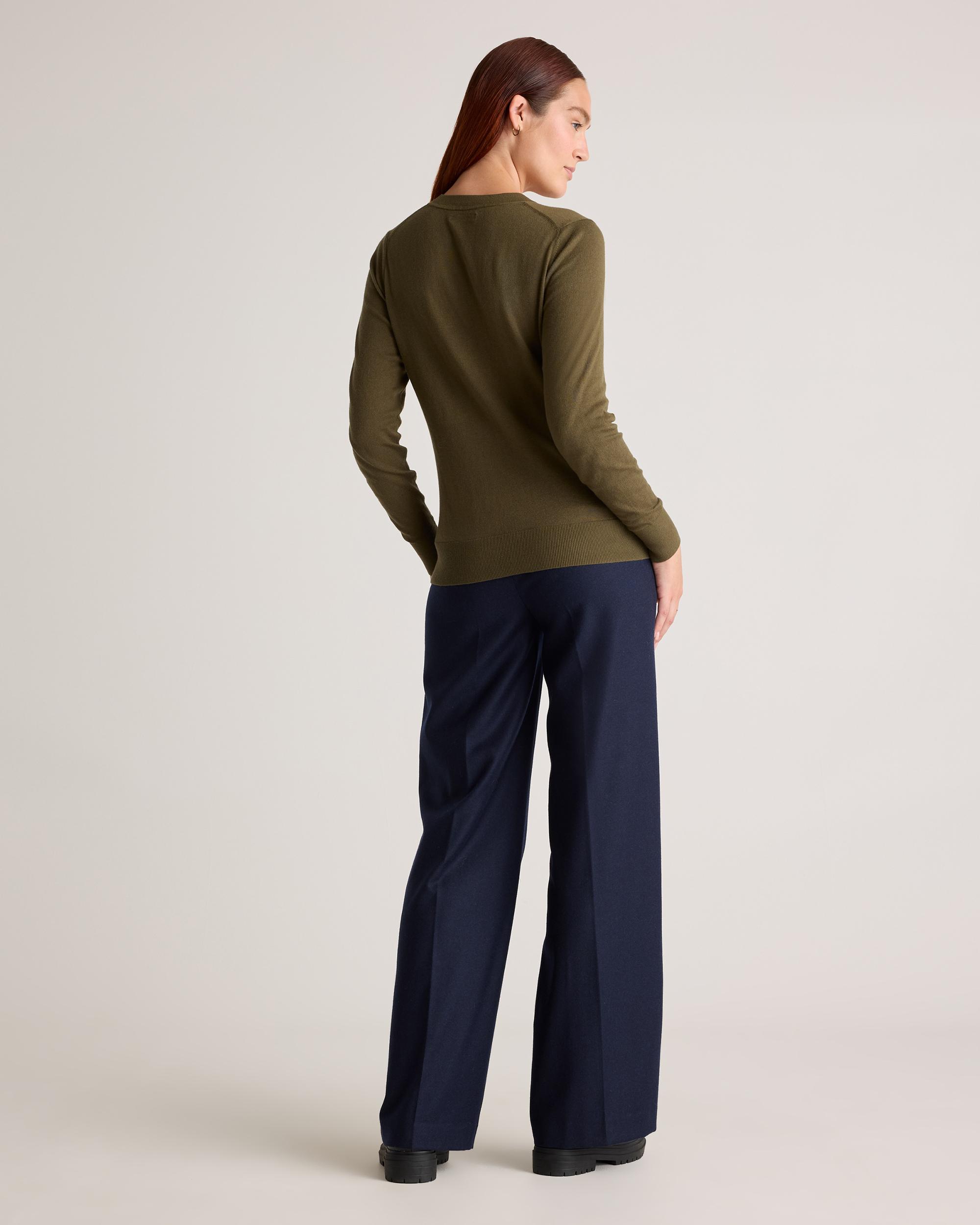 Quince | Women's Lightweight Cotton Cashmere Crew Sweater Size XS, Organic Cotton Product Image