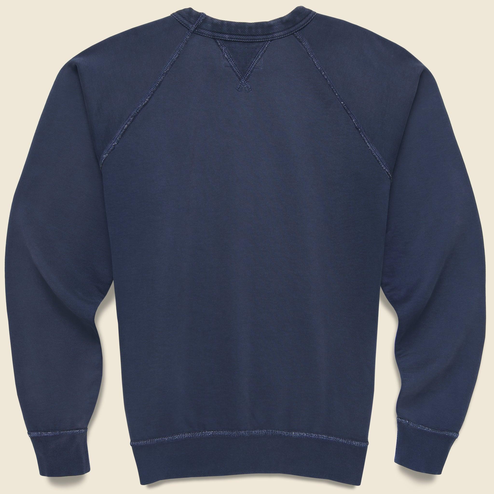 French Terry Raglan Crew - Navy Product Image