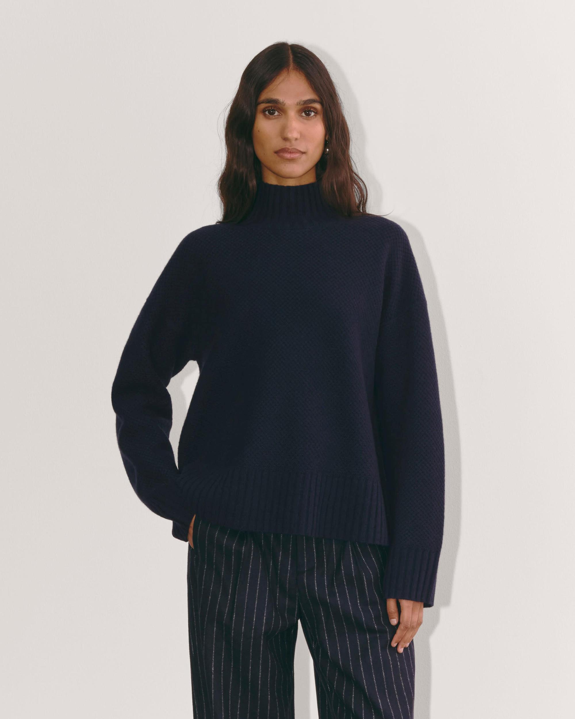 Womens Honeycomb Funnel Neck in Wool Cashmere Sweater by Everlane Product Image