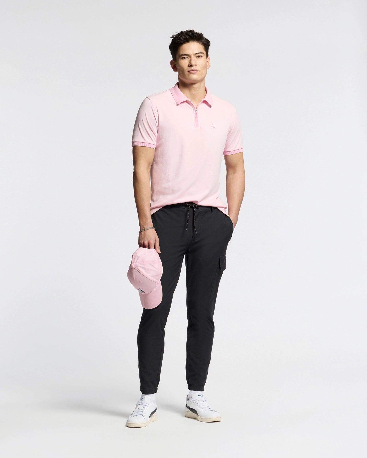 MENS TREVOR PERFORMANCE PIQUE ZIP UP POLO - B6K557F200 Male Product Image